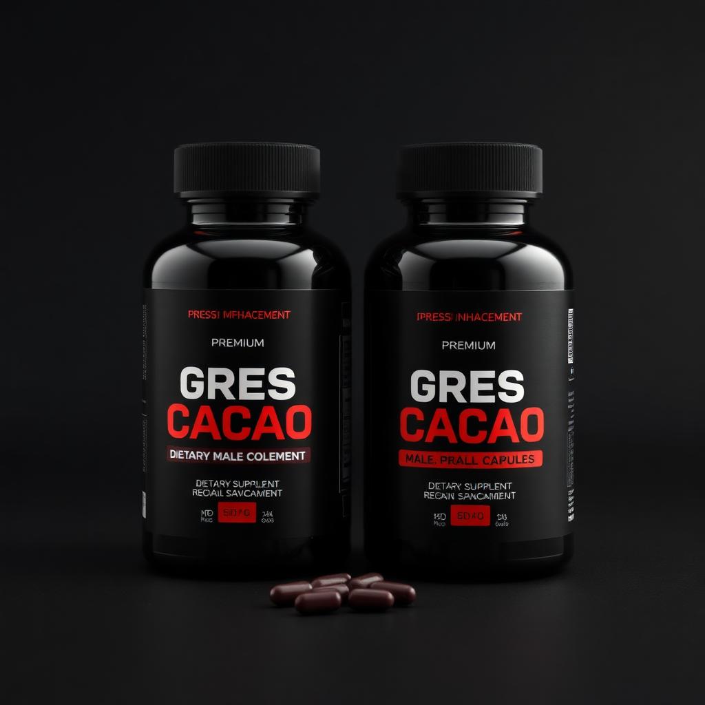 Gres Cacao Male Enhancement supplement bottles