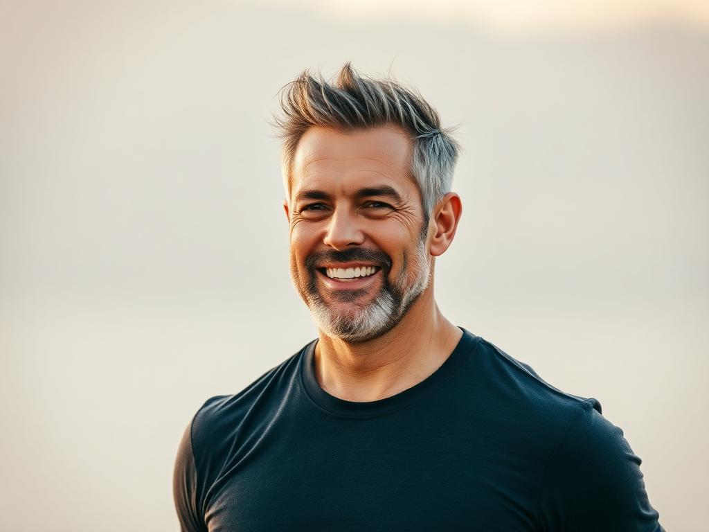 Confident man feeling energetic after using Gres Cacao